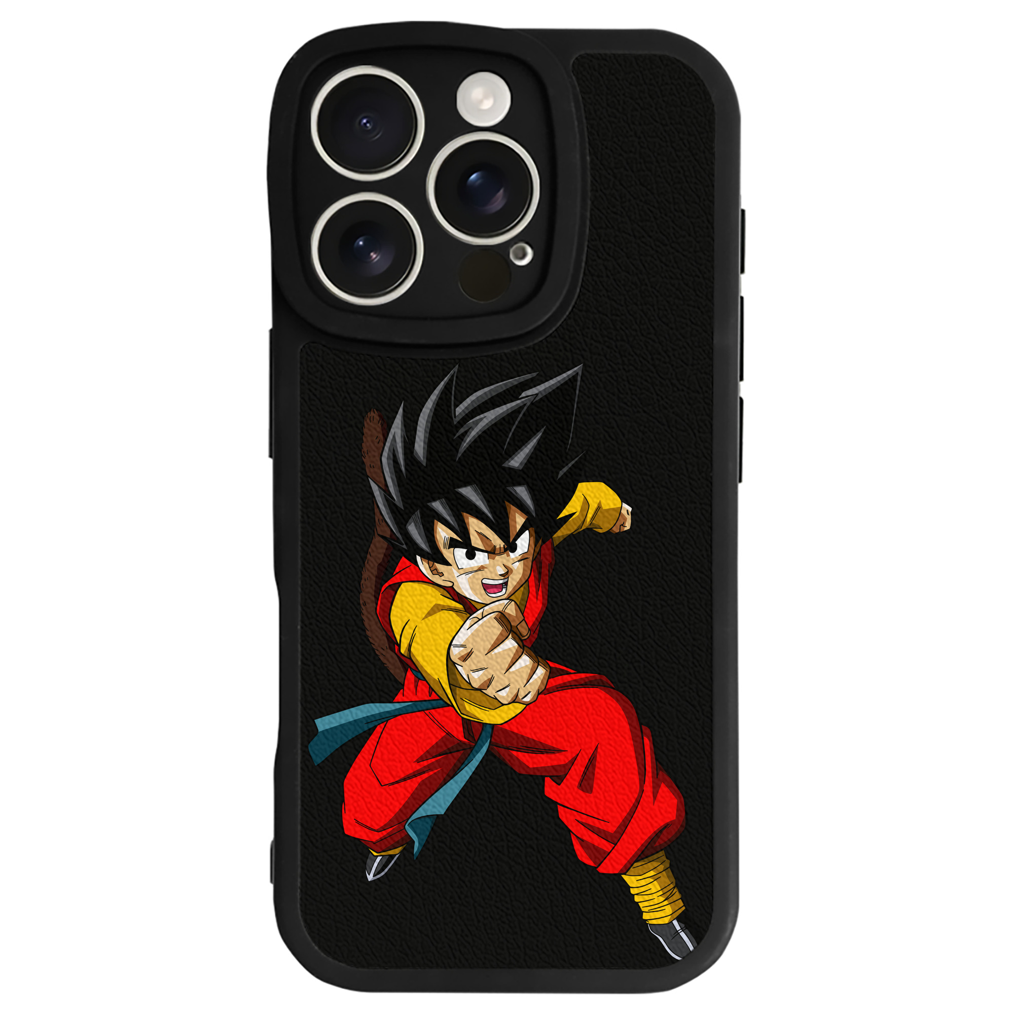 （画像用） ドラゴンボール 孫悟空（そん ごくう）Son Goku カカロット DRAGON BALL Kakarotto 【iPhone 16シリーズ対応】シリコンスマホケース（レザー調） 材質：シリコン